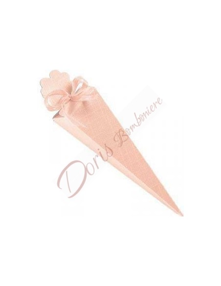 Cono portaconfetti in cartoncino colore e modello a scelta con o senza fiocco Cono portaconfetti in cartoncino colore e modello a scelta con o senza fiocco