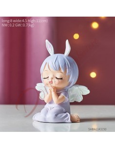Bomboniere fata che prega con ali di angelo e orecchiette molto dolce altezza 11 cm CD20221143150 Codos Design Fantasi e Cartoon