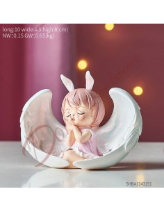 Fairy favors in angel wings with very sweet orecchiette 2 assorted colors 10x5.5x8 cm 2