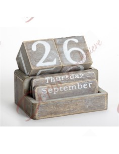 Bomboniere calendario perpetuo in legno 2