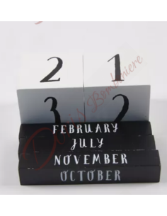 Perpetual calendar favors for baptism or communion with panda animal 2