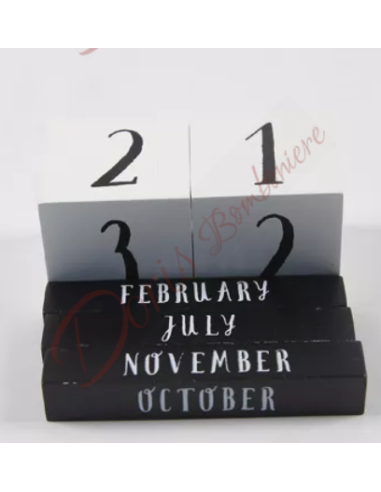 Perpetual calendar favors for baptism or communion with panda animal