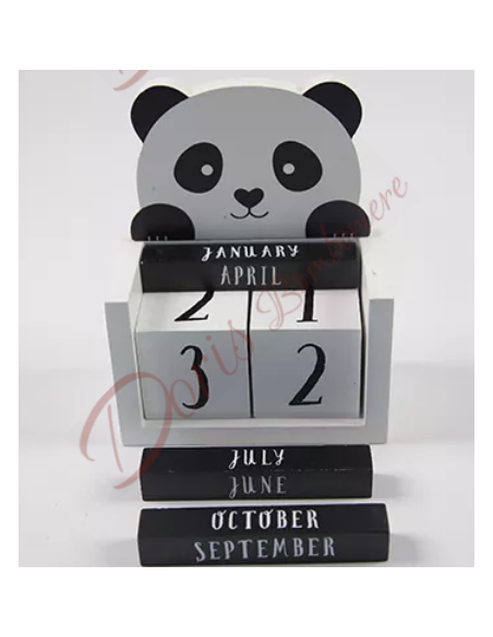 Bomboniere calendario perpetuo per battesimo o comunione con animale panda Bomboniere calendario perpetuo per battesimo o comunione con animale panda