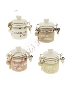 Airtight jar favors believe in dreams and other phrases assorted mixed colors small size