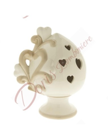 Bombonere regalo lampada pigna in ceramica altezza 20 cm