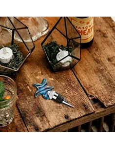 Le thème de la mer favorise le bouchon de bouteille utile avec des étoiles de mer en verre de Murano 2