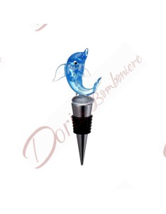 Bomboniere delfino tappo per bottiglia tema mare in vetro murano CD2022145 Codos Design Animali