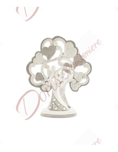 Tree of life favors with hearts, married couple embraced, height 12 cm