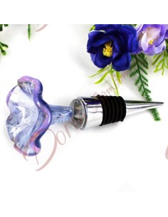 Bomboniere utili tappo per bottiglia con fiore in vetro di murano CD202214FRL Codos Design Bomboniere Matrimonio
