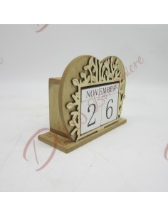 Bomboniere calendario perpetuo con albero della vita in legno 2
