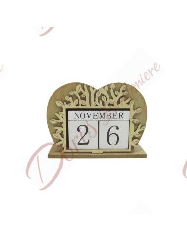 Ewiger Kalender mit Lebensbaum aus Holz