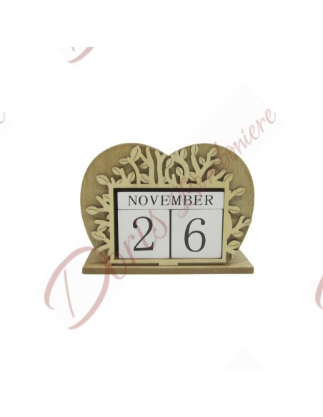 Bomboniere calendario perpetuo con albero della vita in legno Bomboniere calendario perpetuo con albero della vita in legno