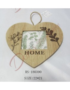 Wedding favors wooden photo frame in the shape of a heart 21x21 cm