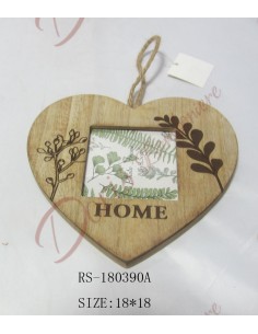 Bomboniere cornice porta fotografia in legno a forma di cuore 18x18 cm RS-180390A Codos Design Bomboniere Matrimonio