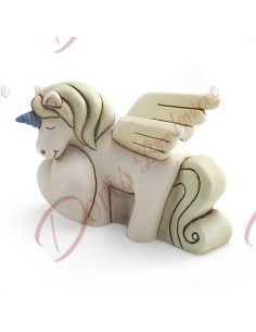 Licorne bicolore coeur 8xh10,5 cm AVEC boite cadeau