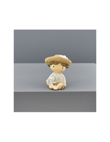 Baby favors sitting with cat 6x5.5x8