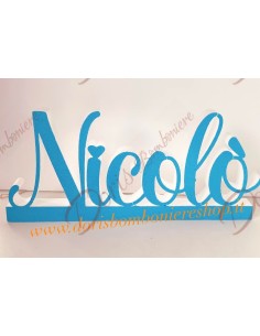 Personalized name in polistriolo on a base with color and font of your choice