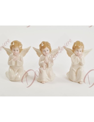 Ange en porcelaine favorise 3 modèles assortis cm 5,5x10 cm h