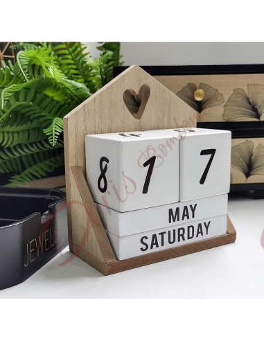 Perpetual calendar wooden calendar favors