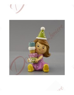 Baptism or birthday favors for baby girl sitting party cm 7 h