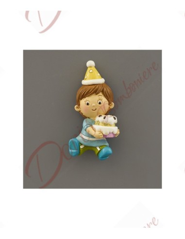 Favors birthday or baptism boy magnet magnet 7.5 cm