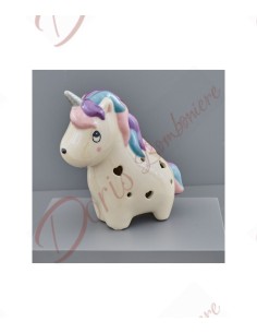 Bomboniere unicorno con luce a led in ceramica cm 15.5 1207014 Altri Marchi Bomboniere Unicorno