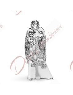 Silver resin angel with...