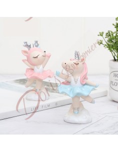 Bomboniere battesimo comunione bimba animali ballerini cm altezza 9/10.5 cm 2