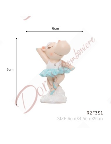 Bomboniere battesimo comunione bimba animali ballerini cm altezza 9/10.5 cm