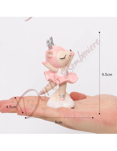 Bomboniere battesimo comunione bimba animali ballerini cm altezza 9/10.5 cm