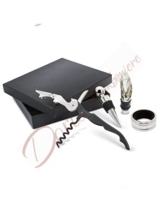 Bomboniere set vino per matrimonio bomboniera utile cucina 4 pezzi con scatola 2