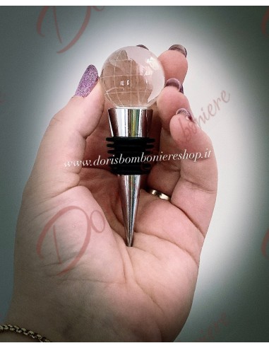 Wedding Favors Bottle stopper with world globe glass crystal travel theme
