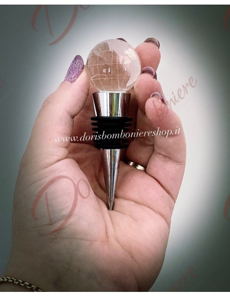 Wedding Favors Bottle stopper with world globe glass crystal travel theme Wedding Favors Bottle stopper with world globe glass crystal travel theme