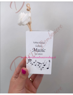 Useful favors themed music perfumer with musical notes and phrase print