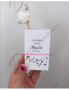 Useful favors themed music perfumer with musical notes and phrase print