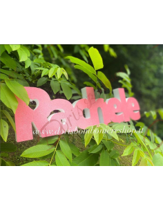 Personalized name in polistriolo with color hearts of your choice 2