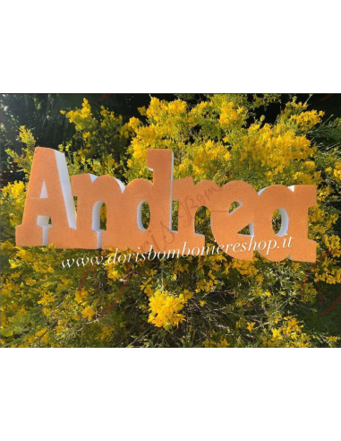Nome personalizzato colorato in polistirolo