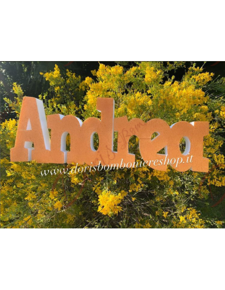 Personalized colored name in polystyrene Personalized colored name in polystyrene