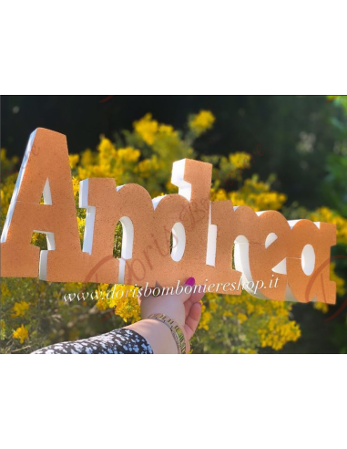 Personalized colored name in polystyrene
