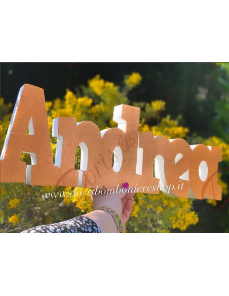 Personalized colored name in polystyrene Personalized colored name in polystyrene