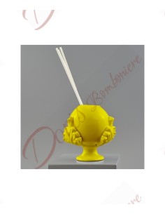 Bomboniere profumatore pumo giallo ocra con bastoncini cm 9x9x9 048X1127 Altri Marchi Bomboniere Pumo
