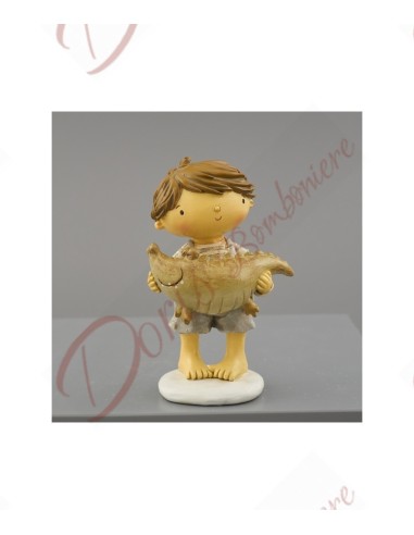 Baby boy baptism communion confirmation favors with crocodile height 14.7 cm