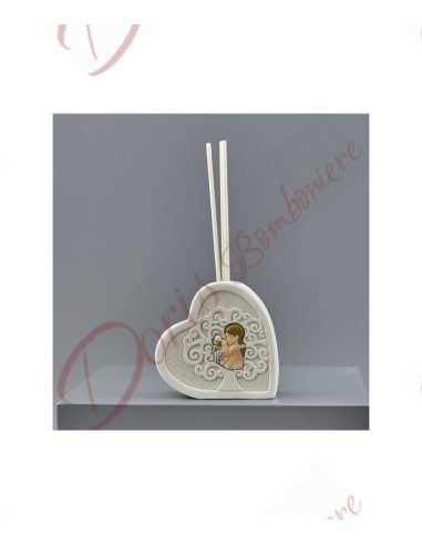 Favors useful first communion perfumer with girl and tree of life in the shape of a heart