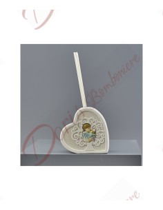Favors first communion baby useful perfumer in the shape of a heart with tree of life