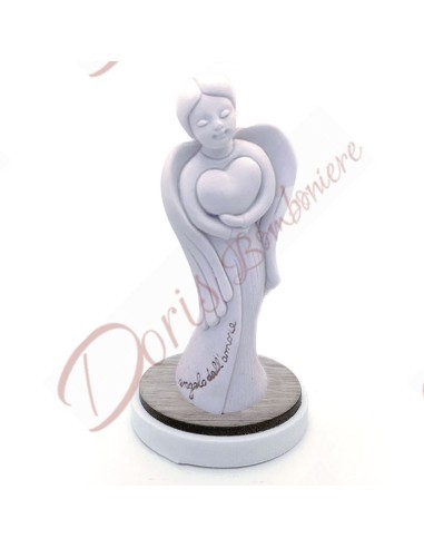 Italian favors angel of love with white heart 18 cm