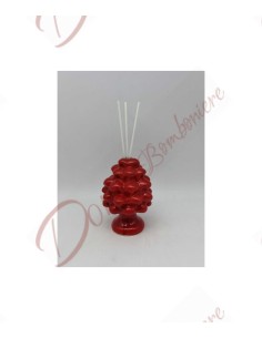 Bomboniere profumatore pigna in ceramica colore rosso con scatola altazza 13 cm 875X315 Altri Marchi Bomboniere Profumatore
