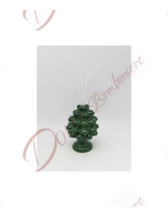 Bomboniere profumatore pigna in ceramica colore verde con scatola altazza 13 cm 875X316 Altri Marchi Bomboniere Profumatore