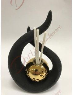 Favors elegant design perfumer with black and gold led height 17 with box