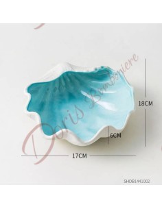 Favors 2023 Sea Theme Hochzeit Muschelhalter aus weißer Keramik und Tiffany