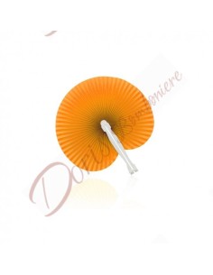 50 Plastic and paper fans gadgets wedding party and party orange color and white handle